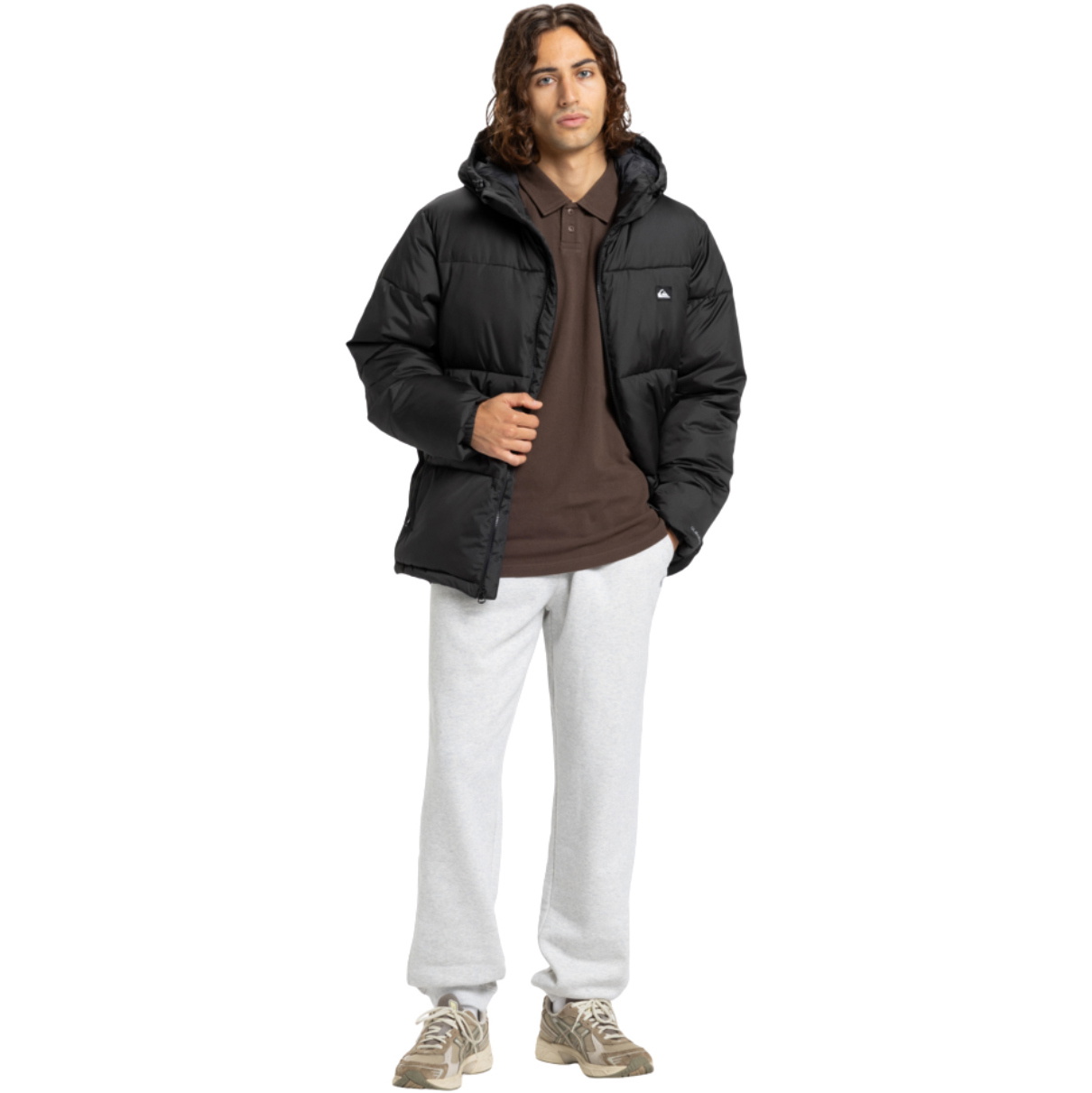 2025 Quiksilver Herre Cold Days Dunjakke EQYJK04173 - Black